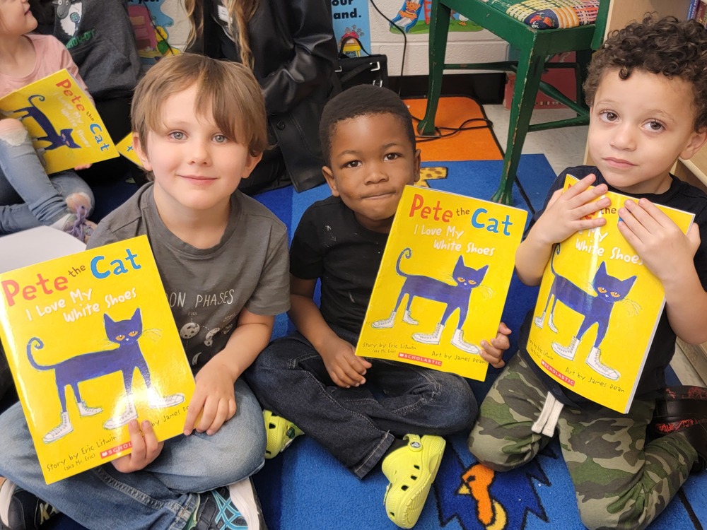 PreK Students with Books