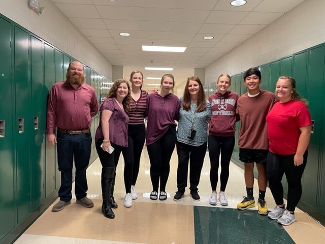 HOSA officers wear maroon