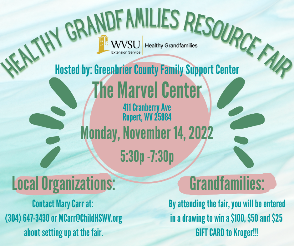 Healthy Grandfamilies Event on Nov. 17 at Marvel Center