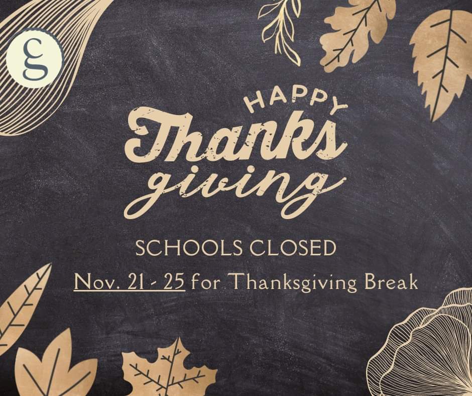 Thanksgiving Holiday Reminder