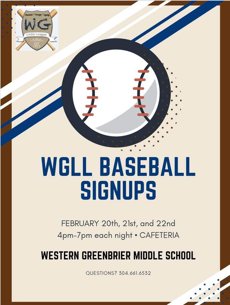 baseball sign up flyer
